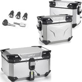 Top Case + Valises Laterales Trekker Outback Evo Smart Aluminium Anodizado Dx Évidée 142 Lt Trekker Outback Evo Smart Aluminium Anodisé - Givi Compatible Avec Benelli Trk 702 (2023-2024)