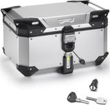 Monokey Trekker Outback Evo Smart Anodized Aluminium Top Case - 58 Lt Trekker Outback Evo Smart Anodized Aluminium - Givi Compatible With Bmw F 800 R (2015-2019)