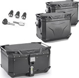 Top Case + Valises Laterales Trekker Outback Evo Smart Aluminium Noir 154 Lt Trekker Outback Evo Smart Aluminium - Givi Compatible Avec Honda Nc 750 X (2021-2025)
