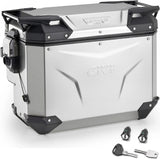 Valise Lateral Droite Évidée Monokey Cam-Side Trekker Outback Evo Smart Aluminium + Serrure 40 Lt Givi Trekker Outback Evo Smart Aluminium Plata Taille 40 Lt.