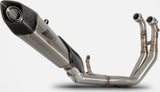 Système D'Échappement Complet Avec Catalyseur Et Homologation Acoustique Titanium Embout Carbon - Zard Compatible Avec Aprilia Tuono 660 (2021-2023)