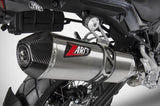 Système D'Échappement Homologué Au Niveau Sonore Acier Embout Carbon - Zard Compatible Avec Benelli Trk 502 (2021-2022)