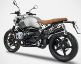 Système D'Échappement Homologué Au Niveau Sonore Thunderbolt Acier Noir - Zard Compatible Avec Bmw R Nine T 1200 Scrambler (2017-2020)