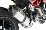 Système D'Échappement Homologué Au Niveau Sonore Penta Acier Embout Carbon - Zard Compatible Avec Ducati Hypermotard 821 Sp (2013-2015)
