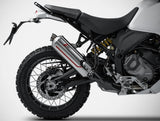 Système D'Échappement Complet Sans Catalyseur Et Homologué Au Niveau Sonore Sabbia Acier - Zard Compatible Avec Ducati Desert-X (2022-2023)
