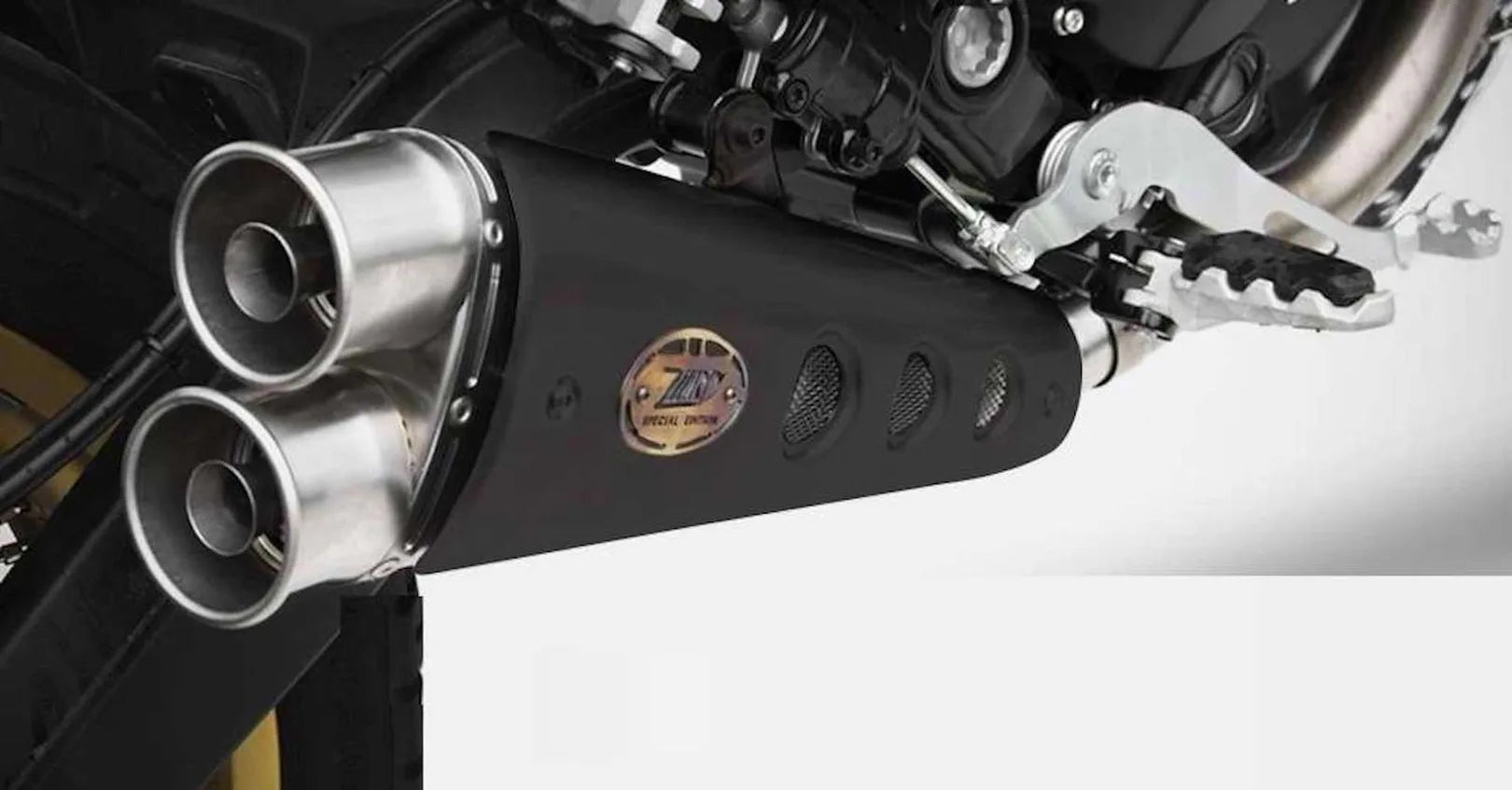 Système D'Échappement Complet Avec Catalyseur Et Homologation Acoustique Special Edition Acier - Zard Compatible Avec Ducati Scrambler 800 (2015-2019)