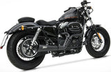 Système D'Échappement Complet Avec Catalyseur Et Homologation Acoustique Sport Acier Noir - Zard Compatible Avec Harley-Davidson Sportster (2014-2016)