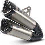 Système D'Échappement Homologué Au Niveau Sonore Titanium Embout Carbon - Zard Compatible Avec Indian Motorcycle Ftr 1200 (2018-2020)