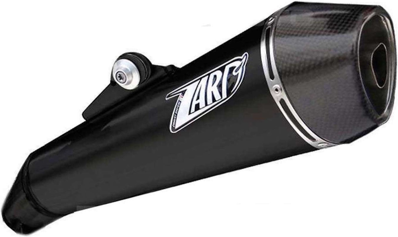 Exhaust Tip With Noise Certification Conical Steel Black Endcap Aluminium - Zard Compatible With Moto Guzzi Stelvio (2011-2016)