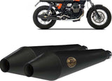 Système D'Échappement Homologué Au Niveau Sonore Conical Acier Noir - Zard Compatible Avec Triumph Thunderbird 1600 (2009-2016)
