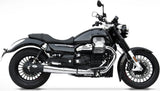 Système D'Échappement Homologué Au Niveau Sonore Acier Noir - Zard Compatible Avec Moto Guzzi California (2014-2019)