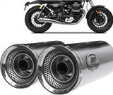 Système D'Échappement Homologué Au Niveau Sonore Slim Acier Embout Aluminium - Zard Compatible Avec Moto Guzzi V9 Bobber (2016-2019)