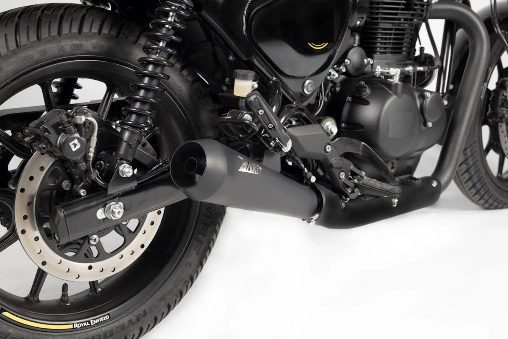 Système D'Échappement Homologué Au Niveau Sonore Acier Noir - Zard Compatible Avec Royal Enfield Hunter 350 (2023)