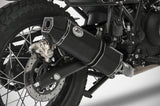Système D'Échappement Homologué Au Niveau Sonore Penta Low Acier Noir Embout Carbon - Zard Compatible Avec Royal Enfield Himalayan (2017-2023)
