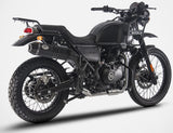 Système D'Échappement Homologué Au Niveau Sonore Penta High Acier Noir Embout Carbon - Zard Compatible Avec Royal Enfield Himalayan (2017-2020)
