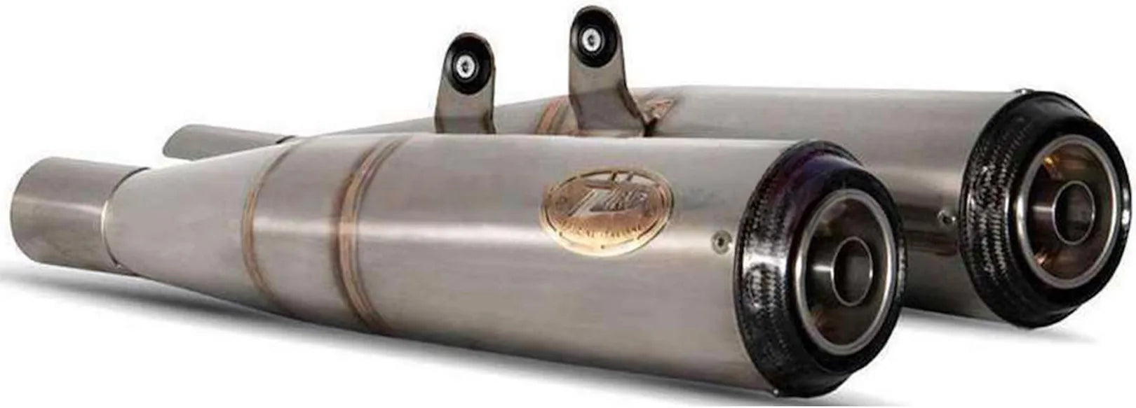 Système D'Échappement Homologué Au Niveau Sonore Conical Acier Embout Carbon - Zard Compatible Avec Triumph Thruxton 1200 R Rs (2021-2023)