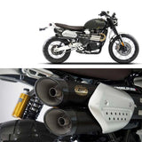 Système D'Échappement Homologué Au Niveau Sonore Acier Noir Embout Carbon - Zard Compatible Avec Triumph Scrambler 1200 (2021-2023)