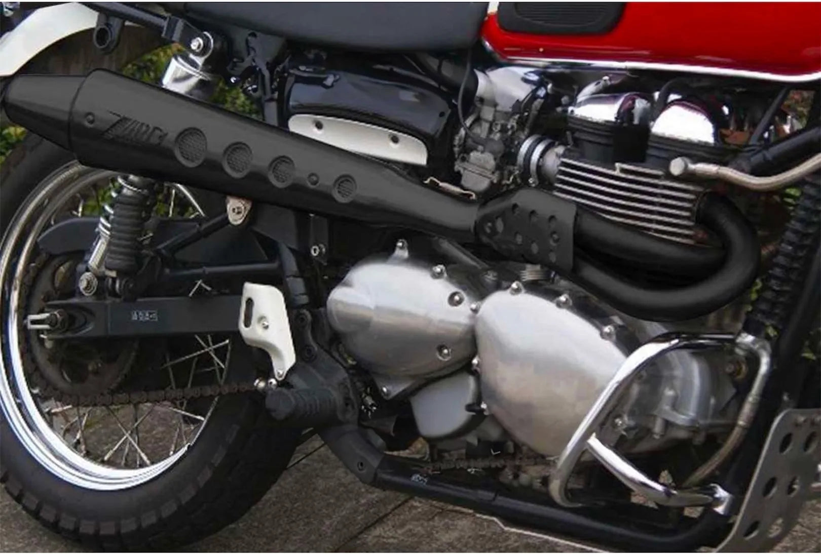 Système D'Échappement Complet Avec Catalyseur Et Homologation Acoustique Conical High Acier Noir - Zard Compatible Avec Triumph Scrambler 900 (2001-2016)