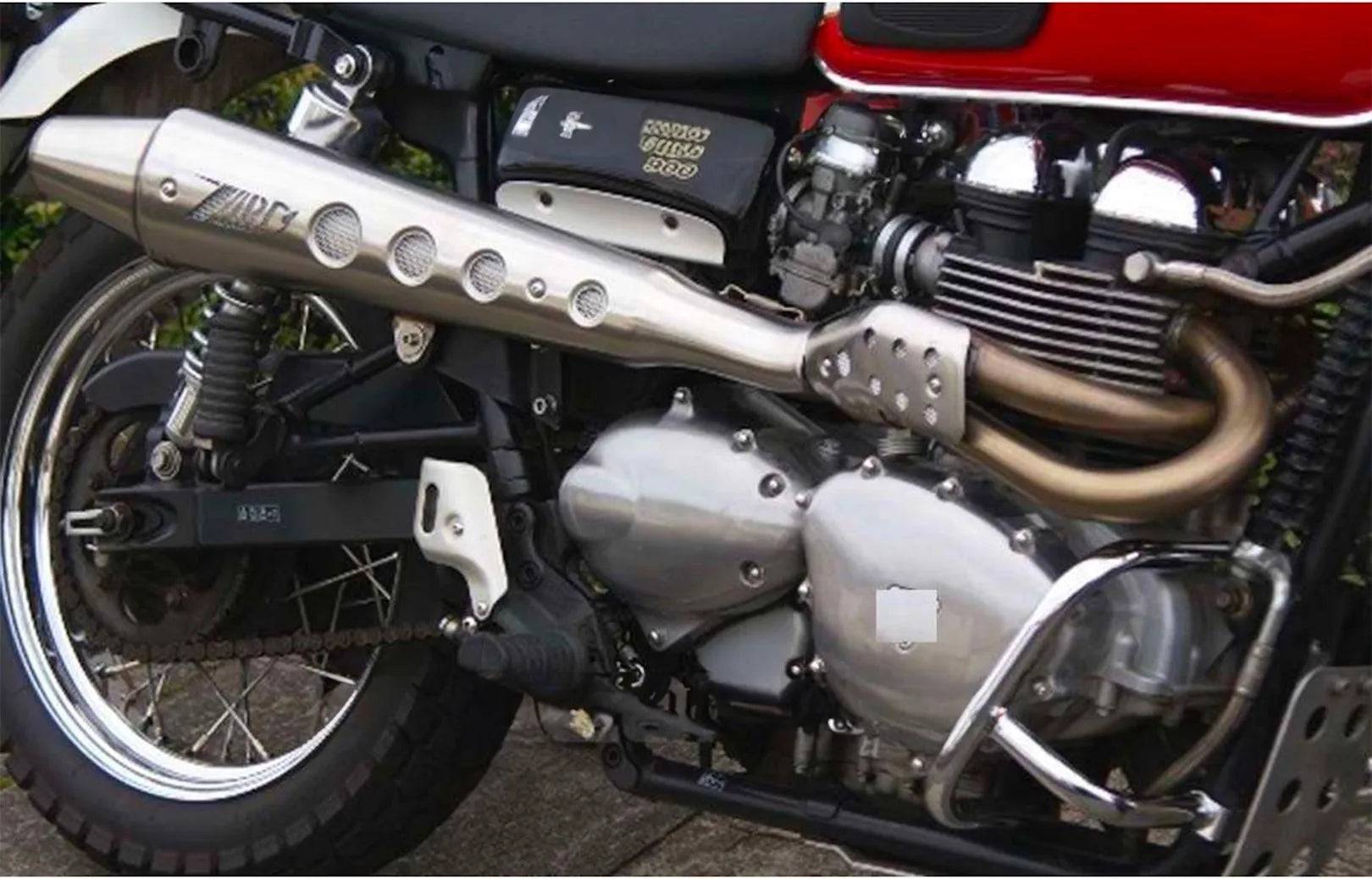 Système D'Échappement Complet Avec Catalyseur Et Homologation Acoustique Conical High Acier - Zard Compatible Avec Triumph Scrambler 900 (2001-2016)