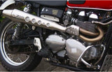 Système D'Échappement Complet Avec Catalyseur Et Homologation Acoustique Conical High Acier - Zard Compatible Avec Triumph Scrambler 900 (2001-2016)