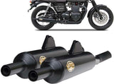 Système D'Échappement Homologué Au Niveau Sonore Bottle Acier Noir - Zard Compatible Avec Triumph Bonneville T120 (2016-2020)