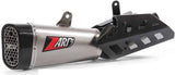 Système D'Échappement Homologué Au Niveau Sonore Short Acier Embout Carbon - Zard Compatible Avec Triumph Street Triple 765 (2017-2019)