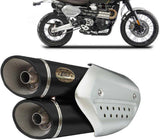 Système D'Échappement Complet Sans Catalyseur Et Homologué Au Niveau Sonore Acier Noir - Zard Compatible Avec Triumph Scrambler 1200 (2019-2020)