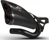 Complete Non-Catalytic Exhaust System With Sound Certification Steel Black Endcap Carbon - Zard Compatible With Triumph Scrambler 1200 (2019-2020)