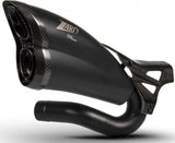 Système D'Échappement Complet Sans Catalyseur Et Homologué Au Niveau Sonore Acier Noir Embout Carbon - Zard Compatible Avec Triumph Scrambler 1200 (2019-2020)