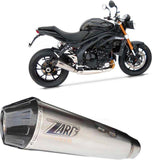 Système D'Échappement Homologué Au Niveau Sonore Titanium Embout Carbon - Zard Compatible Avec Triumph Speed Triple 1200 Rs - Rr (2021-2023)
