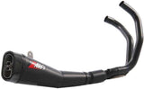 Système D'Échappement Complet Avec Catalyseur Et Homologation Acoustique Acier Noir Embout Carbon - Zard Compatible Avec Yamaha Xsr 700 (2017-2023)