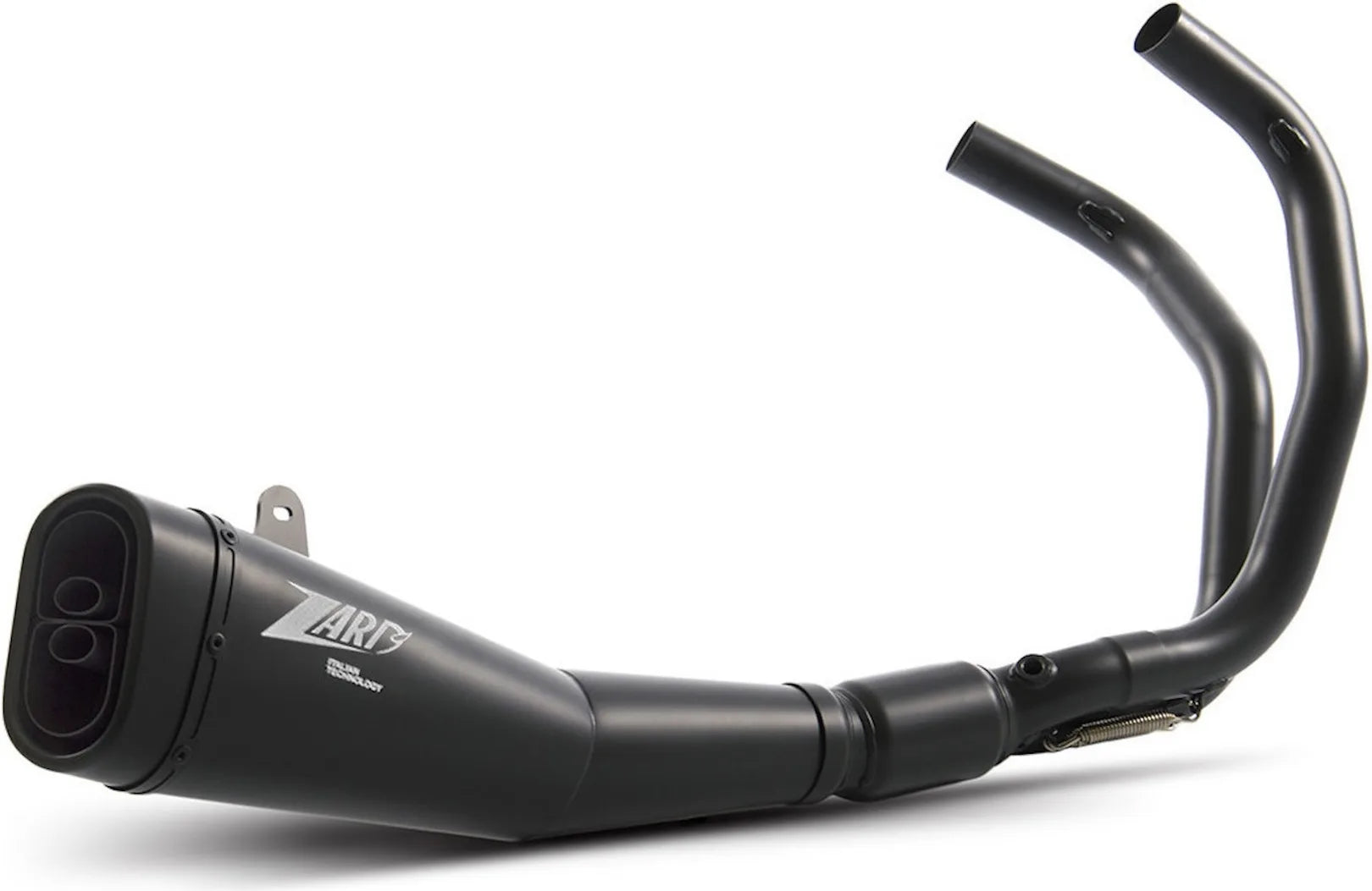 Système D'Échappement Complet Avec Catalyseur Et Homologation Acoustique Acier Noir - Zard Compatible Avec Yamaha Xsr 700 (2014-2016)