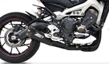 Système D'Échappement Complet Avec Catalyseur Et Homologation Acoustique Acier Noir - Zard Compatible Avec Yamaha Mt-09 (2013-2016)
