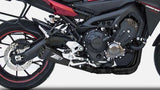 Système D'Échappement Complet Avec Catalyseur Et Homologation Acoustique Acier Noir Embout Carbon - Zard Compatible Avec Yamaha Tracer 900 (2015-2016)