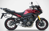 Système D'Échappement Complet Avec Catalyseur Et Homologation Acoustique Acier Embout Carbon - Zard Compatible Avec Yamaha Tracer 900 (2015-2016)