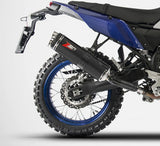 Système D'Échappement Homologué Au Niveau Sonore Titanium Noir Embout Carbon - Zard Compatible Avec Yamaha Ténéré 700 (2019-2020)