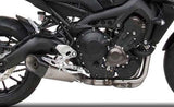Système D'Échappement Complet Avec Catalyseur Et Homologation Acoustique Titanium Embout Carbon - Zard Compatible Avec Yamaha Mt-09 (2017-2020)