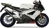 Double Sortie D'Échappement Non Catalysée Avec Homologation Acoustique Gp Carbon - Mivv Compatible Avec Aprilia Rsv 1000 (2004-2008)