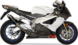 Double Sortie D'Échappement Non Catalysée Avec Homologation Acoustique Gp Acier Noir - Mivv Compatible Avec Aprilia Tuono Fighter 1000 (2006-2010)