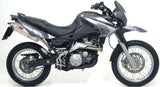 Double Sortie D'Échappement Non Catalysée Avec Homologation Acoustique Oval Acier - Mivv Compatible Avec Aprilia Pegaso 650 Strada (2005-2011)