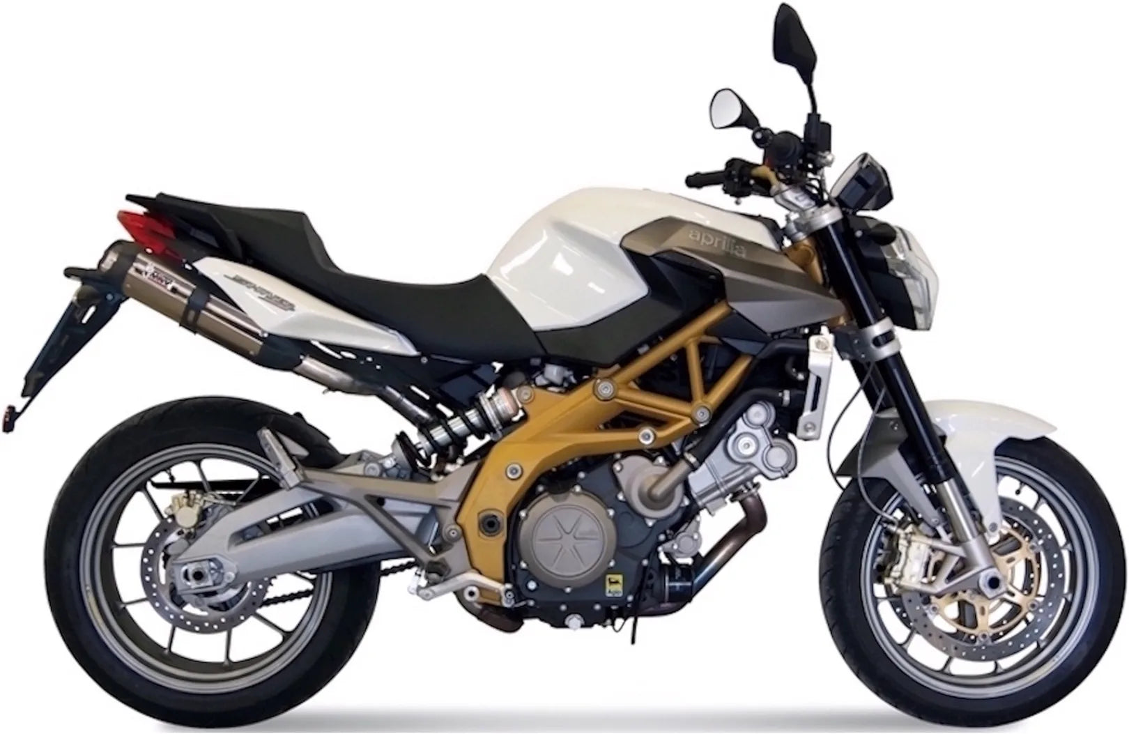 Double Sortie D'Échappement Homologuée Au Niveau Sonore Suono Acier Carbon - Mivv Compatible Avec Aprilia Shiver 750 (2008-2016)