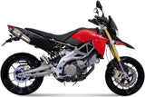 Double Sortie D'Échappement Homologuée Au Niveau Sonore Suono Acier Carbon - Mivv Compatible Avec Aprilia Dorsoduro 750 (2008-2016)