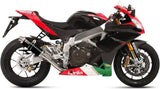 Système D'Échappement Non Catalysé Et Homologué Au Niveau Sonore Gp Acier Noir - Mivv Compatible Avec Aprilia Tuono V4 Aprc (2011-2016)