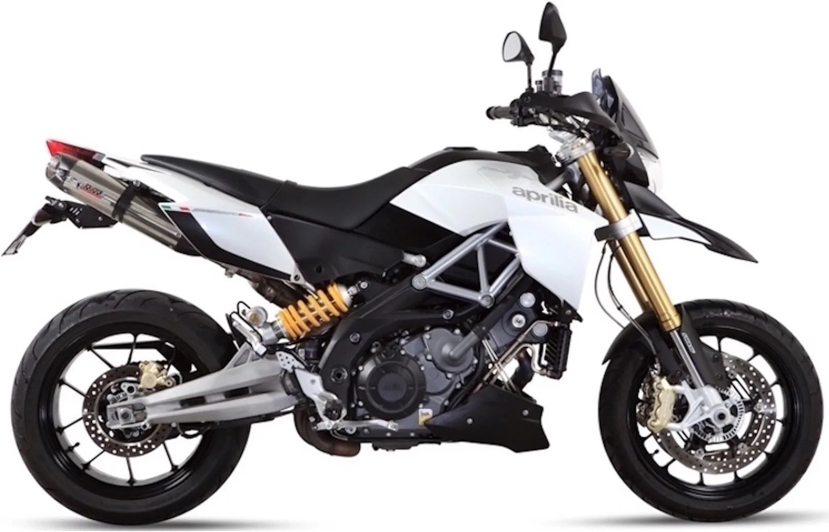Double Sortie D'Échappement Non Catalysée Avec Homologation Acoustique Suono Acier Carbon - Mivv Compatible Avec Aprilia Dorsoduro 1200 (2012-2016)
