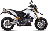 Dual Catalytic Exhaust Tips With Sound Certification Suono Stainless Steel Carbon - Mivv Compatible With Aprilia Dorsoduro 1200 (2012-2016)