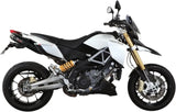 Double Sortie D'Échappement Avec Catalyseur Et Homologation Acoustique Suono Acier Noir Carbon - Mivv Compatible Avec Aprilia Dorsoduro 1200 (2012-2016)