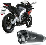 Système D'Échappement Catalytique Avec Homologation Acoustique Delta Race Acier Noir Carbon - Mivv Compatible Avec Aprilia Rs 125 4T (2017-2020)