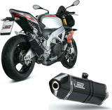 Non-Catalytic Exhaust Tip With Sound Certification Speed Edge Steel Black Carbon - Mivv Compatible With Aprilia Tuono V4 1100 (2018-2020)