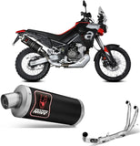 Système D'Échappement Complet Sans Catalyseur Et Homologué Au Niveau Sonore Dakar Acier Noir - Mivv Compatible Avec Aprilia Tuareg 660 (2022-2024)