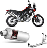 Complete Non-Catalytic Exhaust System With Sound Certification Dakar Stainless Steel - Mivv Compatible With Aprilia Tuareg 660 (2022-2024)